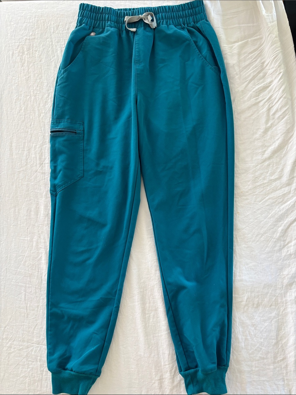 Figs Teal Track Joggers - Teal Blue